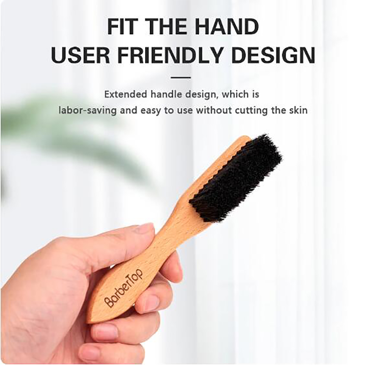 Home Barbershop - Peluquería mango de madera cerdas de