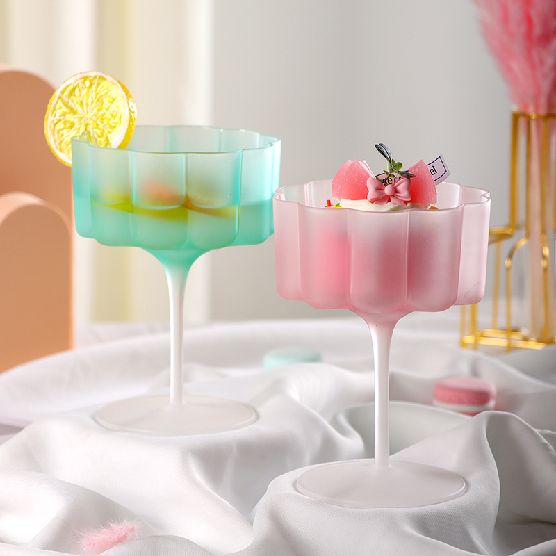 Home Bar Set - Taza de cóctel de vidrio esmerilado