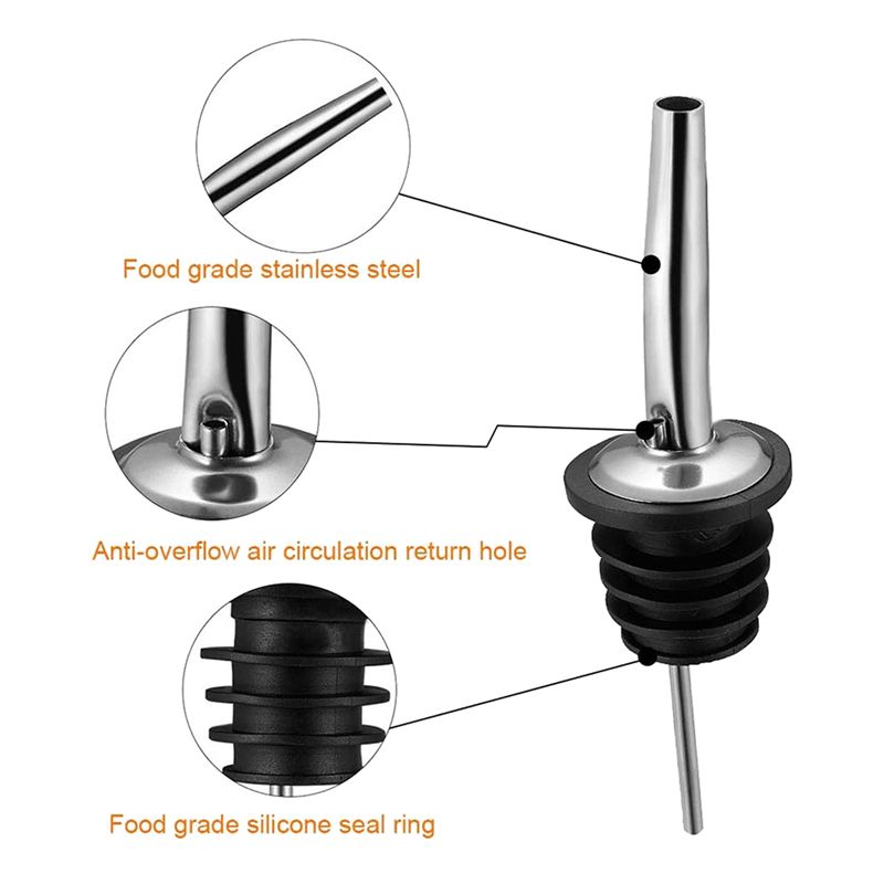 AB11-60Pc Vertedores de acero  - Speed Pourer Cap reseña y precio