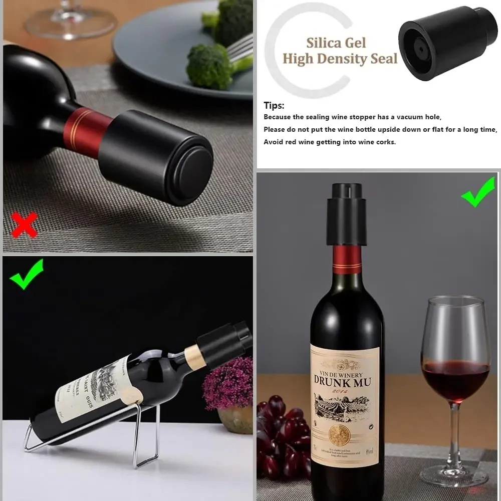 Tapón de vacío tipo push para  - Wine Preservation Pump reseña y precio